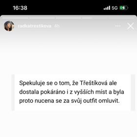Radka vyvrátila spekulace, že by dostala pokáráno z vyšších míst.