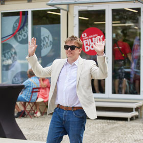 Petr Kolečko na karlovarské kolonádě