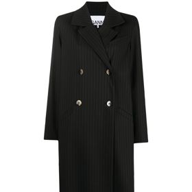 Dvouřadý plášť, Ganni, 8 990 Kč.