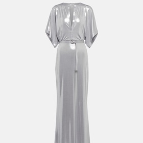 Metalické maxišaty. Norma Kamali, 3 200 Kč