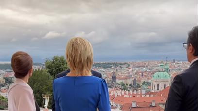 FOTO: Manželé Pavlovi pohostili prezidentský pár ze Severní Makedonie.