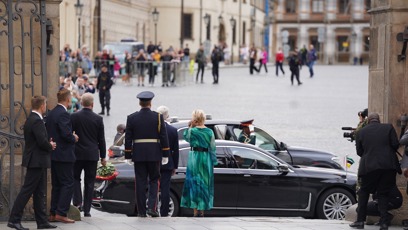 FOTO: Prezidentský pár přivítal prezidenta Mosambické republiky.