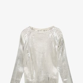 Svetr s metalickým nátěrem Pull&Bear, 999 Kč