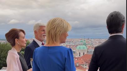 FOTO: Manželé Pavlovi pohostili prezidentský pár ze Severní Makedonie.