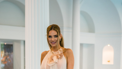 FOTO: Andrea Verešová jako antická bohyně v nových římských lázních na Slovensku.