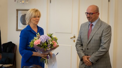 FOTO: Eva Pavlová měla modré šaty.