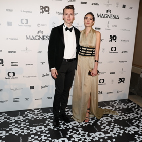 Takhle to dvojici slušelo na předávání cen Český lev v roce 2023, kdy se ve společnosti objevili poprvé. 