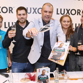 Všechny děti Petra Rychlého. Zleva: Petr Rychlý mladší, Matěj Rychlý, Denisa Pospíšilová, Ondřej Rychlý. 