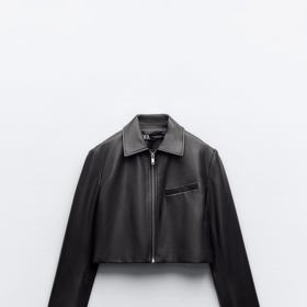 Cropped bunda z imitace kůže, Zara, 799 Kč