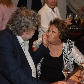 Jiřina Bohdalová a Zdeněk Troška na oslavě 50. výročí legendární pohádky Tři oříšky pro Popelku.