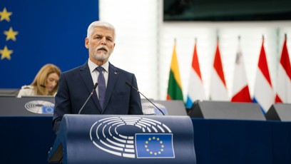 FOTO: Petr Pavel promluvil na půdě Evropského parlamentu.