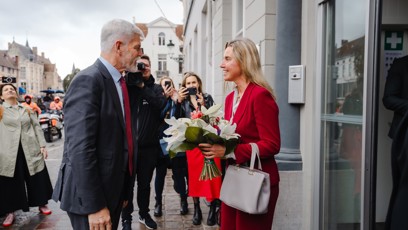 FOTO: Petr Pavel se setkal s Federicou Mogherini, rektorkou College of Europe.