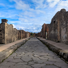 Ulice v Pompejích.