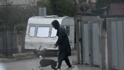 FOTO: Před příjezdem Jaromíra Soukupa stihla Agáta vyvenčit psa.