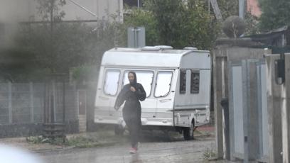 FOTO: Agáta Hanychová vyhlížela svého expartnera, který měl přivézt jejich dcerku Rozárku.