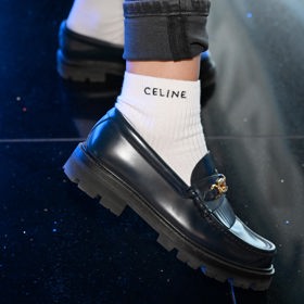 Ponožky značky Céline Dominiky Mesarošové v detailu.