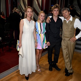 Herce Davida Prachaře rovněž podpořila celá rodina - Linda Rybová, Mariana Prachařová a František Prachař.