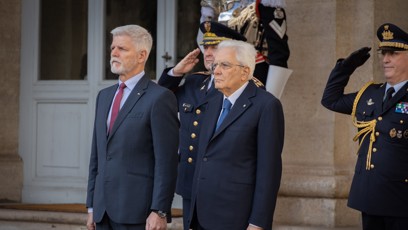 FOTO: Petr Pavel a italský prezident Sergio Mattarella.