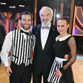 Zdeněk Svěrák s Vavřincem Hradilkem a Kateřinou Bartuněk Hrstkovou.