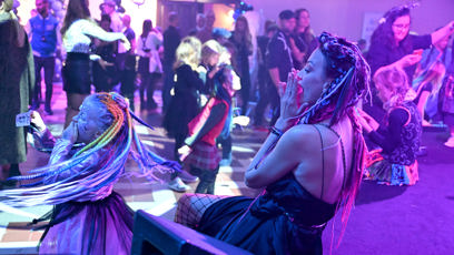 FOTO: Agáta Hanychová se svou dcerkou Miou se celý večer skvěle bavily.