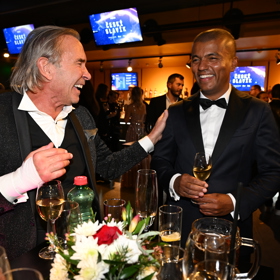 Leo Beránek starší vtipkoval s Reyem Korantengem.