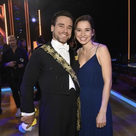 Vavřinec Hradilek s manželkou Lucií na pátém přímém přenosu StarDance. 