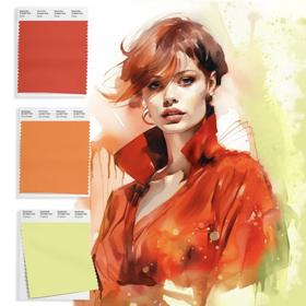 Paleta trendy odstínů jara 2024 publikovaná americkým Instituem Pantone.