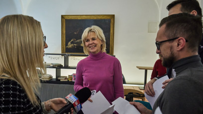 FOTO: První dáma Eva Pavlová uspořádala tiskovku.