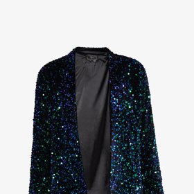 Třpytivé sako. Další must have letošní party sezony. (Faina, 2 490 Kč)