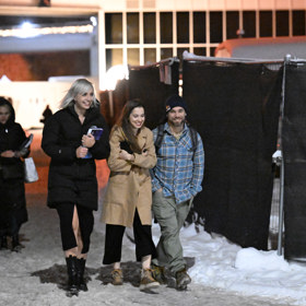 Vavřinec Hradilek při odchodu ze StarDance se svou ženou.