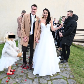 Svatba Agáty Hanychové a Miroslava Dopity byla spíše komornější. 