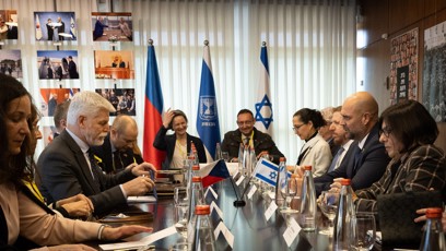 FOTO: Jednání s předsedou Knesetu Amirem Ochanou.