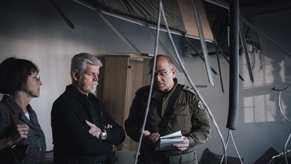 FOTO: Petr Pavel vyrazil na prohlídku tamější vojenské základny.