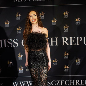 Veronica Biasiol na tiskové konferenci k představení TOP 20 dívek Miss Czech Republic 2024. 