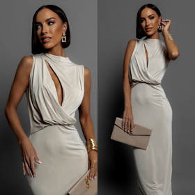 Šaty s průstřihem, Erika Fashion, 552 Kč.