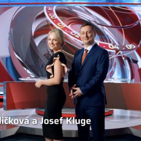 Lucie Ptáčková s moderátorem Josefem Klugem.