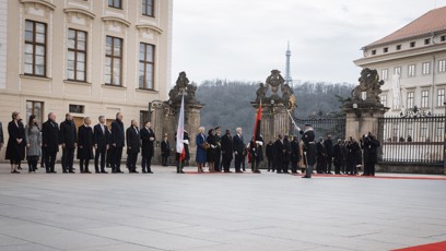FOTO: Petr Pavel a Eva Pavlová přivítali angolského prezidenta.