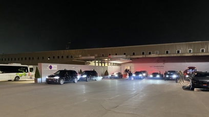 FOTO: Přílet na letiště v Lucembursku.