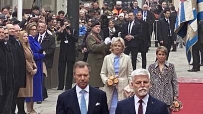 FOTO: Prezidentský pár je na návštěvě Lucemburska.