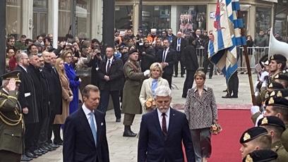 FOTO: Prezidentský pár je na návštěvě Lucemburska.