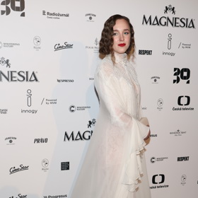 Vrstvené krajky, jemné líčení, stylový účes - Denisa Barešová loňským Lvům svým outfitem kralovala. 