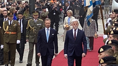 FOTO: Prezidentský pár je na návštěvě Lucemburska.