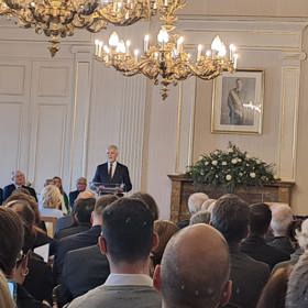 Na radnici pronesl prezident Petr Pavel řeč.