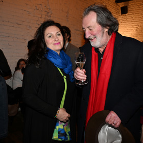 Bolek Polívka celý večer trávil po boku své ženy.