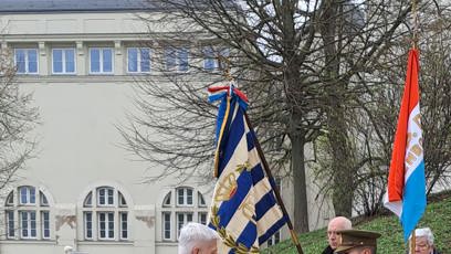 FOTO: Český prezident se zúčastnil vzpomínkového ceremoniálu a kladl věnec u Národního památníku lucemburské solidarity.
