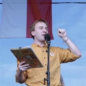 Mikuláš Minář před lety na jedné z demonstrací.