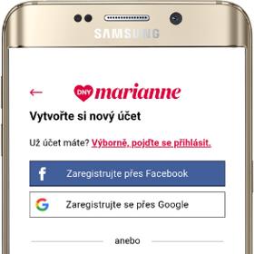 Registrace do aplikace Dny Marianne je velmi jednoduchá.