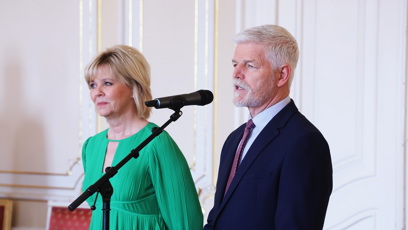FOTO: Prezidentský pár na Hradě.