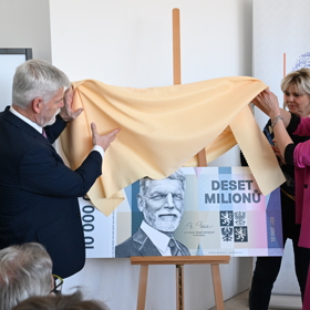 Odhalení nové bankovky.