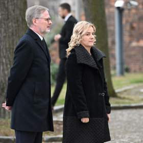 Premiér Petr Fiala očekával příjezd exprezidenta USA.